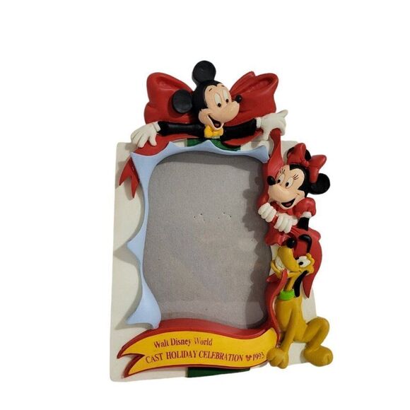 𝅺DISNEY Cast Character Pins Wood Box And Holiday Celebration Photo Frame - Picture 6 of 9